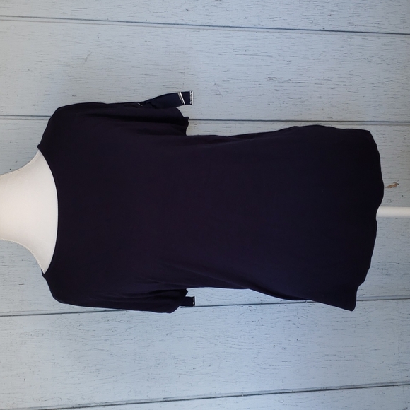 Solid Knit Boat Neck Cold-Shoulder Sleeve Detail Top - Picture 10 of 10